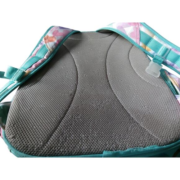 Pottery Barn Kids Green Colorful Hearts Olivia Childs Backpack - Picture 2 of 6